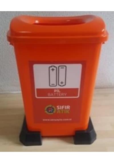 Sıfır Atık Geri Dönüşüm Atık Pil Atık Kovası 50 Lt