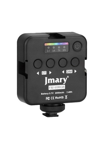 Jmary Fm-69rgb Rgb Led Telefon-kamera Üstü Pilli Aydınlatma Işığı Siyah