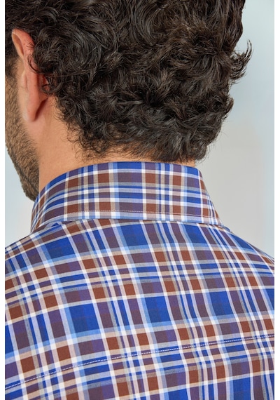 Bisse Paşa Yaka Kısa Kol Regular Fit Gömlek Kahve Gmeks250005 D11 Kahve