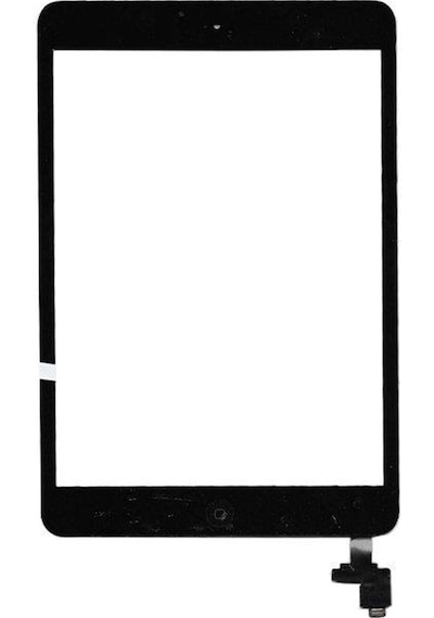 Apple Uyumlu iPad Mini 1 A1454 Butonlu Dokunmatik Siyah