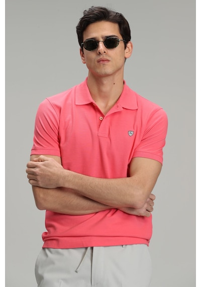 Lufian Erkek Laon Spor Polo Yaka T-Shirt 627111040091 Şeker Pembe Açık Pembe