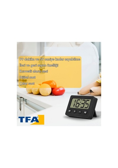 Tfa 60.2014.01 Dijital Zamanlayıcı Ve Kronometre Siyah - 613076480