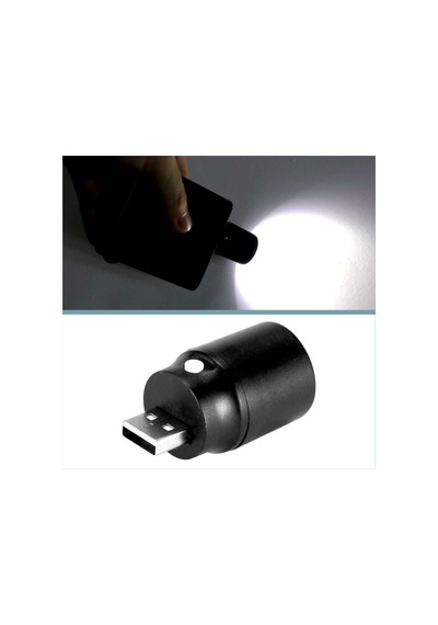 Omeniv Usb Fener Lamba Işıldak Led Kamp Deprem Outdoor Powerbank Siyah