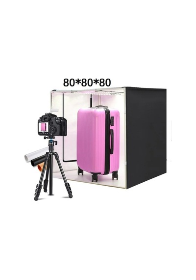 80x80x80 Led Işıklı Ürün Fotoğraf Çekim Kabini - Büyük Boy Stüdyo Çadırı