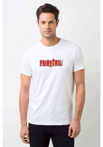 Fairy Tail 2 Baskılı Beyaz Erkek Tshirt