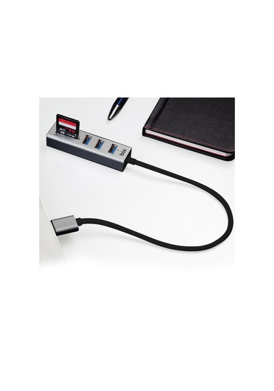 Bix BX04HB USB 3.0 Kart Okuyucu ve 3 Portlu Çoklayıcı Hub