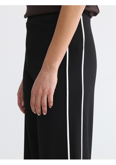 Lcw Modest Siyah Şeritli Soft Touch Kadın Eşofman Altı