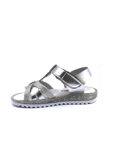 Arzen 4229 Simli Çapraz Bantlı Gri Kız Çocuk Sandalet Ayakkabı 001