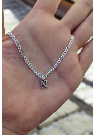 925 Ayar Gümüş 3 Mm Gurmet Harfli Bileklik