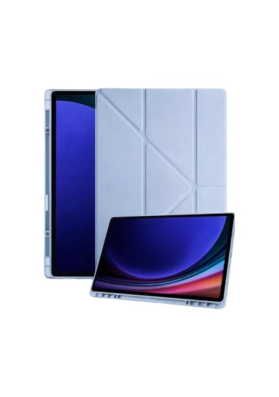 Samsung Galaxy Tab A11 Plus Kalemlikli Mars Tablet Kılıfı - Mavi Arka Kapak