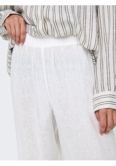 Only Onltokyo Hw Lınen Blend Pant Pnt Noos Kadın Beyaz Pantolon - 15259590 Beyaz