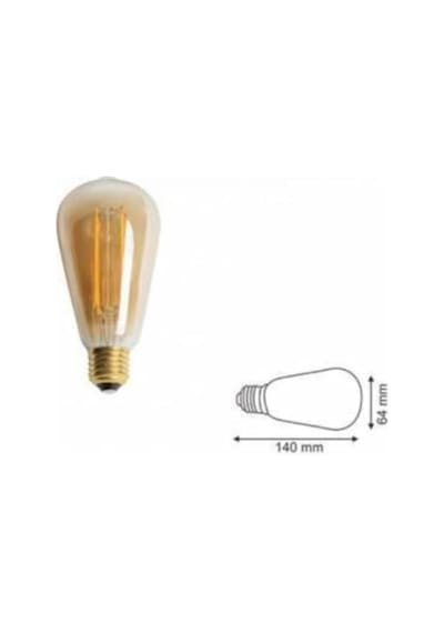 Ct-4284 6w Rustik Led Ampul E27 Duy Amber-turuncu Işık, Kta045 Standart