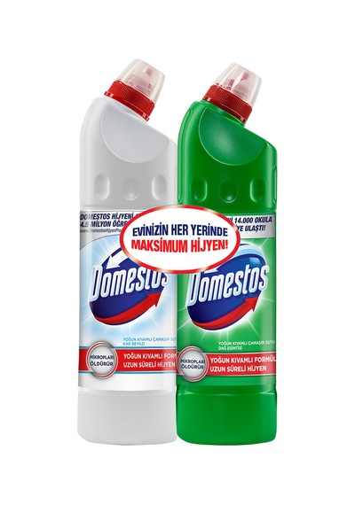 3 Adet Domestos Ultra Çamaşır Suyu 750 Ml Dağ Esintisi + 750 Ml Kar Beyazı Diğer