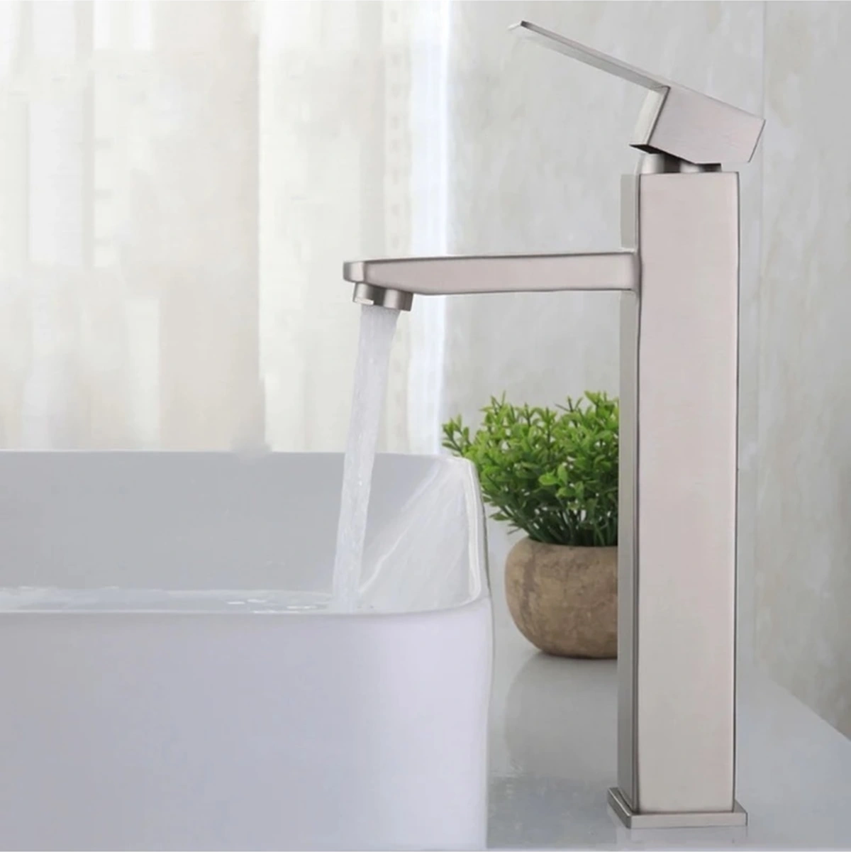 Fleko Inox Çanak Lavabo Bataryası Yüksek Paslanmaz Çelik Krom