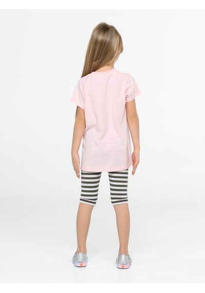 Casabony Kalp Yandan Cepli Tunik + T-shirt Takım-pembe Pembe