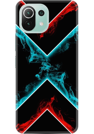 Xiaomi Mi 11 Lite Kılıf +Kablo Koruyucu Smoke 1728