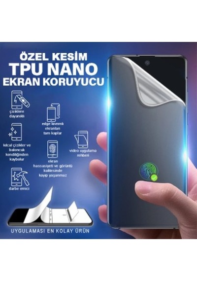 Bluecase Apple İphone 18 Pro Ekran Koruyucu Mat Esnek Nano Darbe Emici + Temizleme Mendili