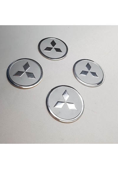Jant Göbeği Arma Mitsubishi Alüminyum 60Mm 4Lü Silver Tip