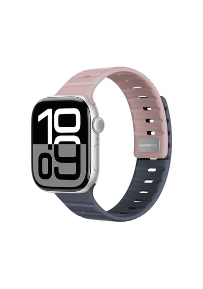 Watch 10 46mm Amazingthing Silqlock Silikon Kordon Strap Kayış Pembe