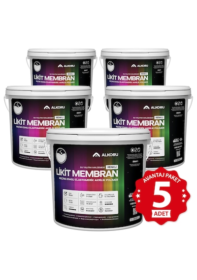 Alkoru 5 Adet 13 Kg Beyaz Likit Membran Avantaj Paket