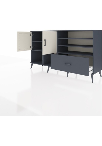 Hyperion Konsol 7 Raflı Tek Çekmeceli 2 Kapaklı 176x44x99 Antrasi Antrasit-aytaşı/antrasit Hyperion Konsol 7 Raflı Tek Çekmeceli 2 Kapaklı 176x44x99 Antrasi Antrasit-aytaşı/antrasit