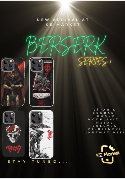 Apple Uyumlu iPhone Berserk Series Tüm Modellere Kılıf 678x111213141516 Plus