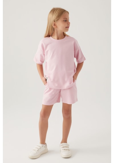 Rolypoly Holiday Toz Pembe Kız Çocuk Şort Takım 5274-42925 Pembe