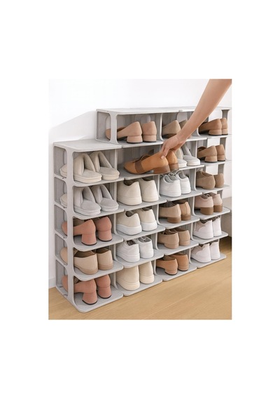Lexroo Modern 5 Katlı Ayakkabılık, Portatif Ayakkabı Rafı, Kolay Kurulum, 76x24.5x27.5 Cm Çok Renkli Lexroo Modern 5 Katlı Ayakkabılık, Portatif Ayakkabı Rafı, Kolay Kurulum, 76x24.5x27.5 Cm Çok Renkli