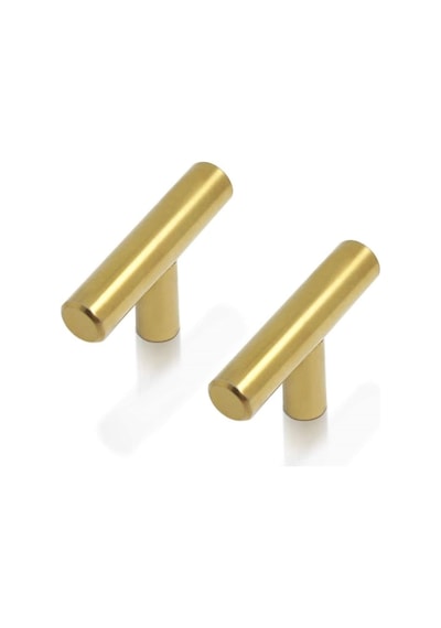 Shopsorkimya Luna T Bar Parlak Gold - Sarı Düğme Kulp