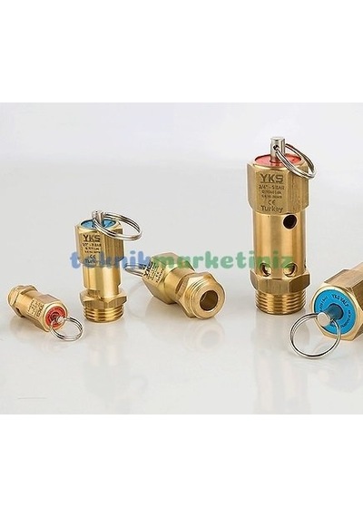 1/4" 9 Bar Sabit Basınçlı Mühürlü Yks Ce Belgeli Emniyet Ventili