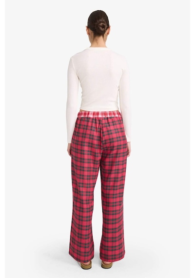 Defacto Regular Fit Flanel Kareli Pijama Altı-fall İn Love G1604ax25wngn380 Yeşil-gn380