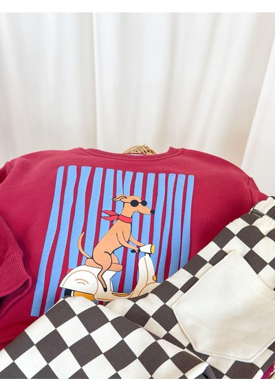 Elzo Collection Erkek Çocuk Bordo Köpek Baskılı Sweatshirt Kareli Alt 3 İplik Şardonsuz Eşofman Alt Üst Takım Çok Renkli Elzo Collection Erkek Çocuk Bordo Köpek Baskılı Sweatshirt Kareli Alt 3 İplik Şardonsuz Eşofman Alt Üst Takım Çok Renkli