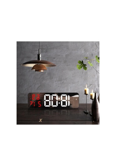 Kırmızı Led Ekranlı Nem Ölçer Ve Masa Alarm Saati 120x60