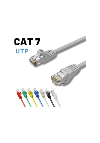 Irenıs Gri 3 Metre Cat7 Utp Ethernet Network İnternet Lan Ağ Kablosu