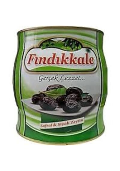 Akhisar Fındıkkale Etli Ve İri Siyah Zeytin 200-260kb 2 Kg Teneke