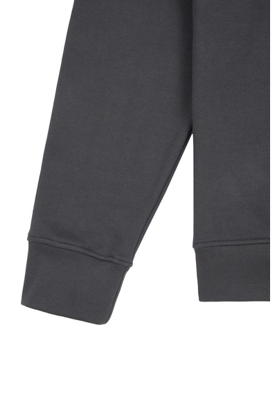 Beord Koyu Gri %100 Pamuk Bisiklet Yaka Sweatshirt Bss1-149