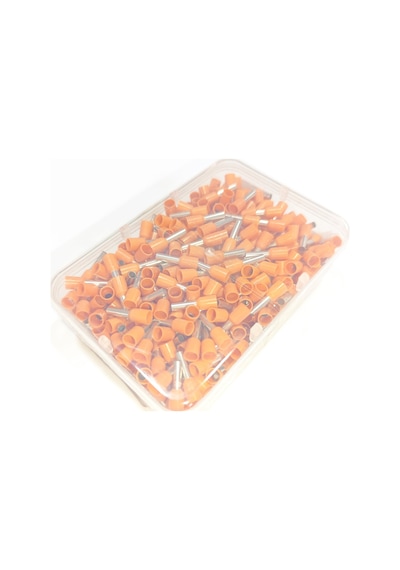 4 Mm Tek Girişli İzoleli Kablo Yüksüğü - Fransız Norm Turuncu 1 Paket 500 Adet