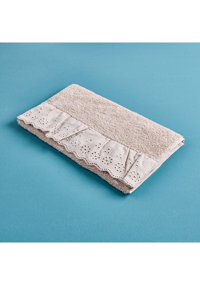 Soft Fırfırlı El Havlusu - Krem - 30x50 Cm Renkli