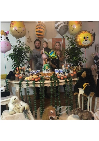 6 Adet Safari Konsepti Doğum Günü Hayvan Folyo Balon Seti