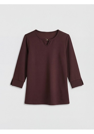 Lcw Grace Bordo Bisiklet Yaka Soft Touch Bluz