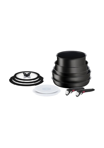 Tefal Ingenio Exception Titanyum 6x 12 Parça Büyük Tava Tencere Seti Siyah
