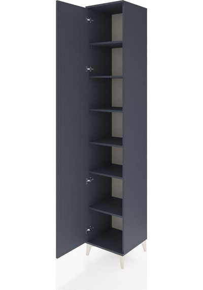 Hyperion Dolap 6 Raflı Tek Kapaklı 44x44x243 Antrasit-antrasit Antrasit