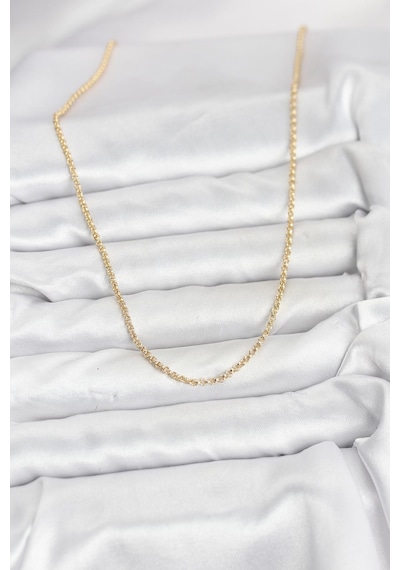 Cm 14k Gold Renk Halka Model 60 Cm Kadın Kolye Çok Renkli