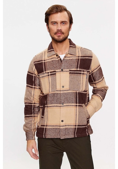 Only & Sons Erkek Onsmace Regular Fit Yan Cep Detaylı Gömlek 22026663 Kahverengi