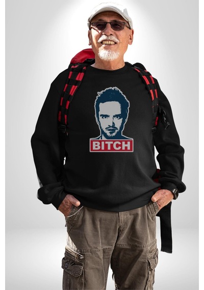 Breaking Bad Unisex Siyah Baskılı Sweatshirt Siyah