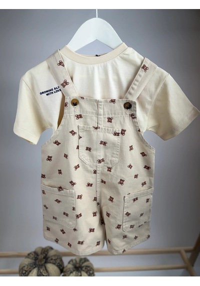 Poala Kids Bear Unisex Salopet Çok Renkli