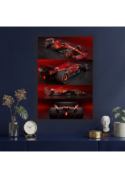Formula 1 Motors Temalı Dekoratif Cam Tablo -19