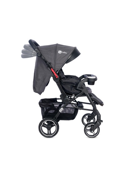 4 Baby AB-431 Active Plus Black Travel Sistem Bebek Arabası Gri