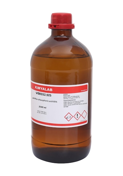 Kimyalab orto- Fosforik Asit 85% 2,5L Cam Şişe ortho-Phosphoric