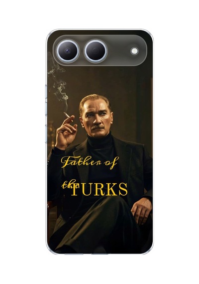 Tecno Spark 40 5g Uyumlu Atatürk Father Of The Turks Baskılı Silikon Kılıf Renkli